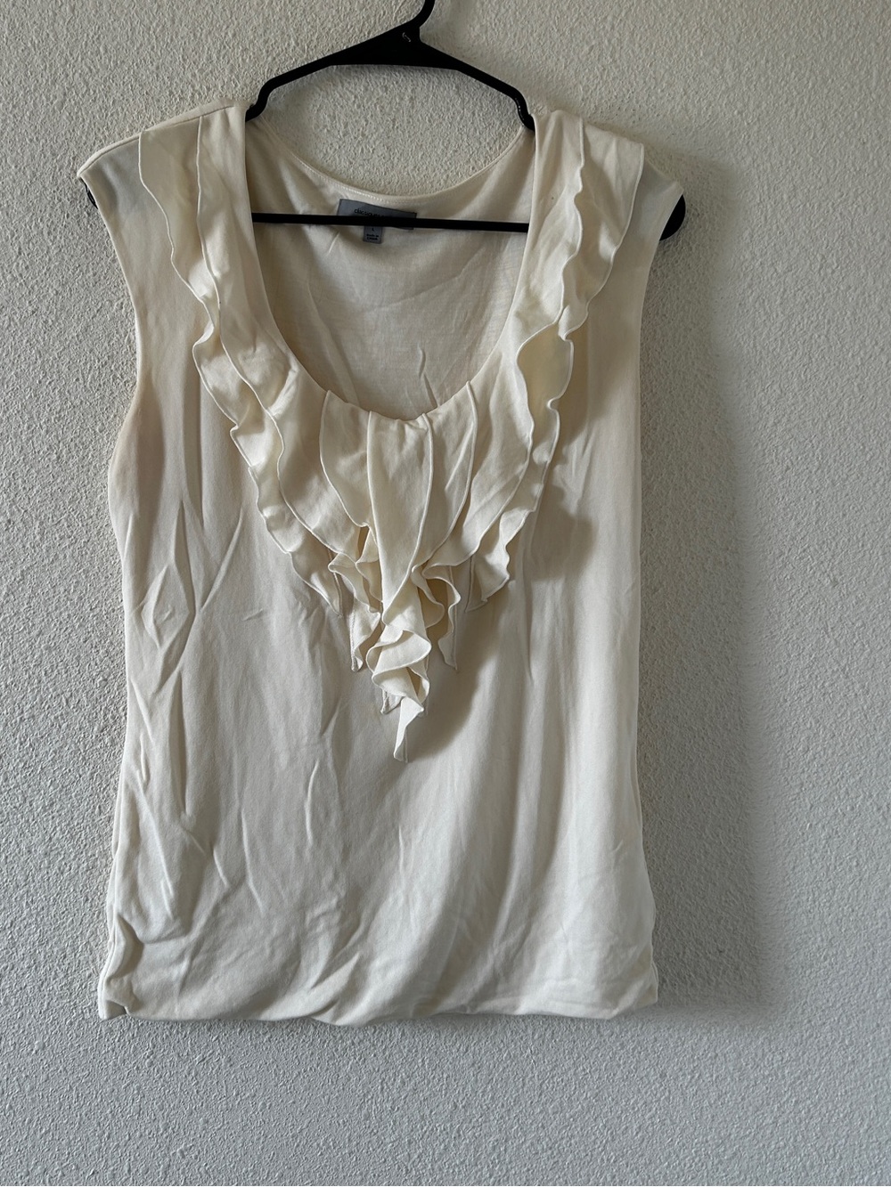 Classiques Enrier Silk Blend Ruffle Neck Sleeveless Women’s Large